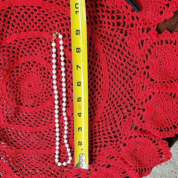 Monet White and Gold Bead Necklace - Picture 3 of 4